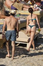 AURORA RAMAZOTTI in Bikinia t a Beach in Mykonos 08/09/2021