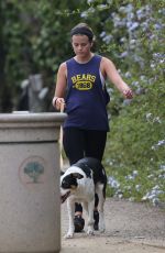 AVA PHILLIPPE Out with her Dog in Santa Monica 08/04/2021