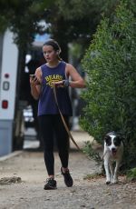 AVA PHILLIPPE Out with her Dog in Santa Monica 08/04/2021