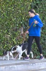 AVA PHILLIPPE Out with Her Dogs in Los Angeles 07/30/2021