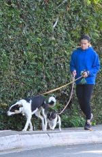 AVA PHILLIPPE Out with Her Dogs in Los Angeles 07/30/2021