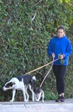 AVA PHILLIPPE Out with Her Dogs in Los Angeles 07/30/2021