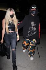 AVRIL LAVIGNE and Mod Sun at BOA Steakhouse in West Hollywood 08/17/2021