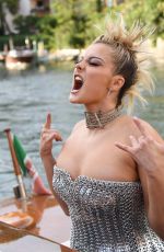 BEBE REXHA at Dolce & Gabbana Fashion Show in Venice 08/29/2021
