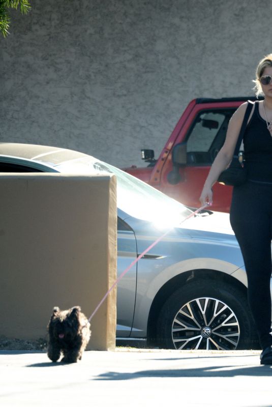 BEBE REXHA Out with Her Dog in Los Angeles 08/08/2021