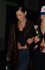 BELLA HADID and DUA LIPA Night Out in London 08/20/2021
