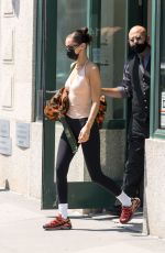 BELLA HADID Out in New York 08/06/2021