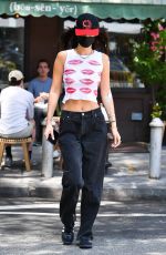 BELLA HADID Wearing a Facemask Out in New York 08/07/2021