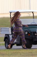 BEYONCE Arrives at a Heliport in The Hamptons 08/17/2021