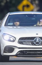 BRITNEY SPEARS and Sam Asghari Out Driving in Los Angeles 08/17/2021