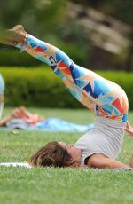 BROOKE BURKE at Her Workout Class in Backyard in Los Angeles 08/16/2021
