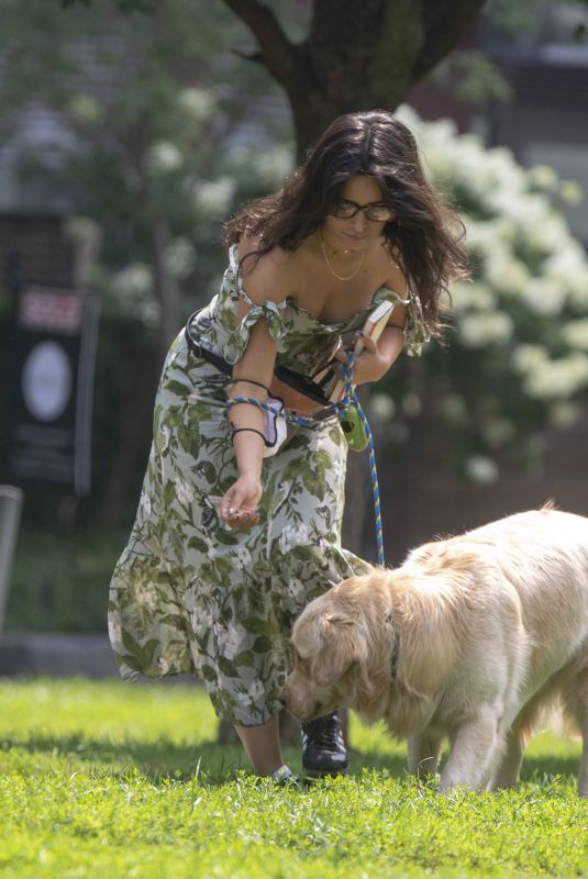 CAMILA CABELLO and Shawn Mendes Out with Their Dog at a Park in Toronto 08/16/2021