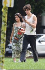 CAMILA CABELLO and Shawn Mendes Out with Their Dog at a Park in Toronto 08/16/2021