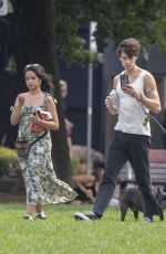 CAMILA CABELLO and Shawn Mendes Out with Their Dog at a Park in Toronto 08/16/2021