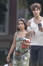CAMILA CABELLO and Shawn Mendes Out with Their Dog at a Park in Toronto 08/16/2021