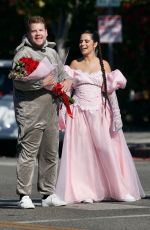 CAMILA CABELLO Performs Cinderella themed Crosswalk Concert for James Corden Late Show 08/27/2021
