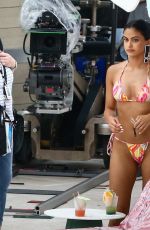 CAMILA MENDES in Bikini on the Set of Strangers in Miami Beach 08/02/2021