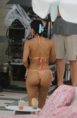 CAMILA MENDES in Bikini on the Set of Strangers in Miami Beach 08/02/2021