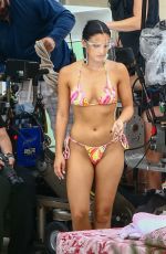 CAMILA MENDES in Bikini on the Set of Strangers in Miami Beach 08/02/2021