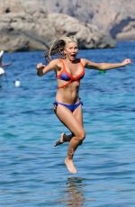 CAPRICE BOURRET in Bikini at a Beach in Ibiza 08/23/2021