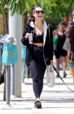 CARA SANTANA Out with Her Dog in West Hollywood 08/10/2021