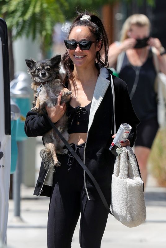 CARA SANTANA Out with Her Dog in West Hollywood 08/10/2021
