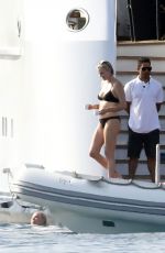 CHARLIZE THERON in Bikini at a Yacht at Aegean Sea 08/03/2021