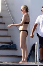 CHARLIZE THERON in Bikini at a Yacht at Aegean Sea 08/03/2021