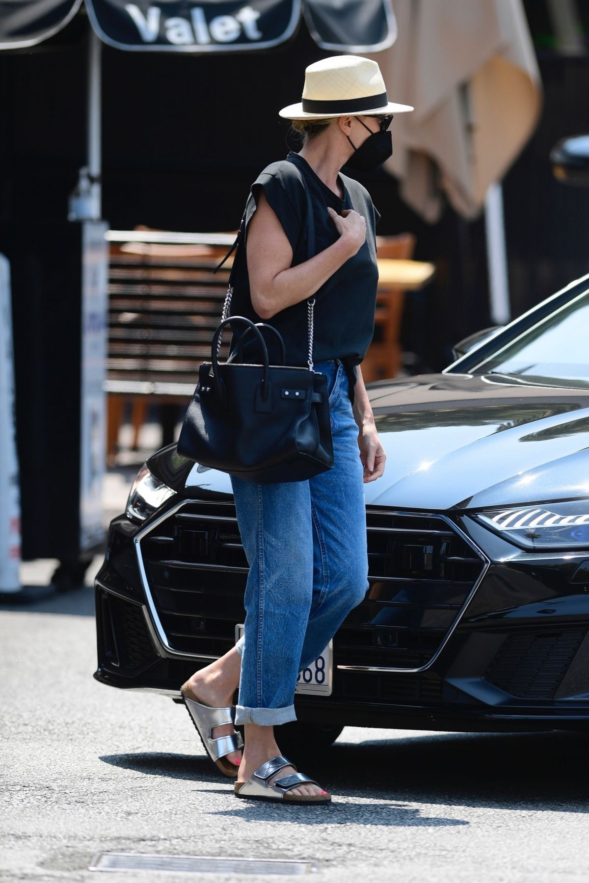 CHARLIZE THERON in Denim Out for Lunch in Los Angeles 08/24/2021 ...