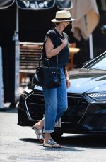 CHARLIZE THERON in Denim Out for Lunch in Los Angeles 08/24/2021