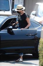 CHARLIZE THERON in Denim Out for Lunch in Los Angeles 08/24/2021