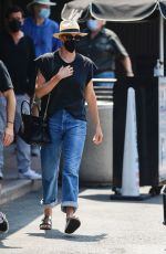 CHARLIZE THERON in Denim Out for Lunch in Los Angeles 08/24/2021