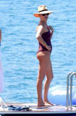 CHARLIZE THERON in Swimsuit at a Yacht at Poros Island 08/08/2021