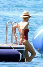 CHARLIZE THERON in Swimsuit at a Yacht at Poros Island 08/08/2021