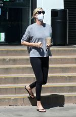 CHARLIZE THERON Out for Iced Coffee in West Hollywood 08/27/2021