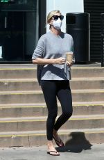 CHARLIZE THERON Out for Iced Coffee in West Hollywood 08/27/2021