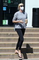 CHARLIZE THERON Out for Iced Coffee in West Hollywood 08/27/2021