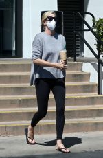 CHARLIZE THERON Out for Iced Coffee in West Hollywood 08/27/2021