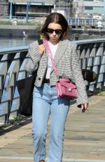 CHARLOTTE JORDAN Arrives at Corrie Set in Manchester 08/20/2021
