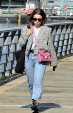 CHARLOTTE JORDAN Arrives at Corrie Set in Manchester 08/20/2021