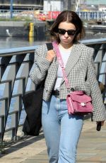 CHARLOTTE JORDAN Arrives at Corrie Set in Manchester 08/20/2021