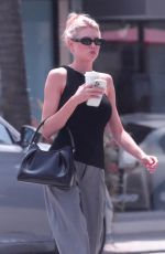 CHARLOTTE MCKINNEY Out for Coffee in Beverly Hills 08/23/2021