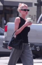 CHARLOTTE MCKINNEY Out for Coffee in Beverly Hills 08/23/2021