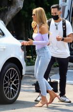 CHRISHELL STAUSE and EMMA HERNAN on the Set fo Selling Sunset, Season 4 in Beverly Hills 08/17/2021