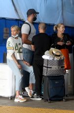 CHRISHELL STAUSE, MARY FOITZGERALD, TINA LOUISE and Jason Oppenheim at LAX Airport 08/09/2021