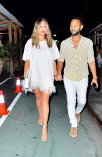 CHRISSY TEIGEN and John Legend at Dinner Date in New York 08/19/2021