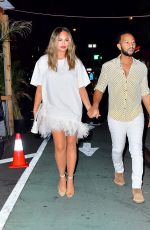 CHRISSY TEIGEN and John Legend at Dinner Date in New York 08/19/2021