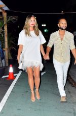 CHRISSY TEIGEN and John Legend at Dinner Date in New York 08/19/2021