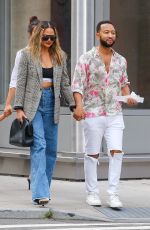CHRISSY TEIGEN and John Legend Out in New York 08/19/2021