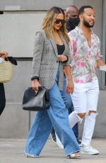 CHRISSY TEIGEN and John Legend Out in New York 08/19/2021